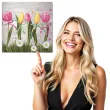 serwetki kwiaty tulipany zolto rozowe maki 33 cm 20 szt
