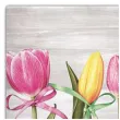 serwetki kwiaty tulipany zolto rozowe maki 33 cm 20 szt