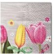 serwetki kwiaty tulipany zolto rozowe maki 33 cm 20 szt