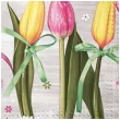serwetki kwiaty tulipany zolto rozowe maki 33 cm 20 szt