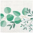 serwetki liscie na galezi botanical bialo zielone unique 33 cm 16 szt
