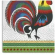 serwetki ludowe 2 koguty maki 33 cm 20 szt