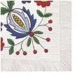 serwetki ludowe kaszubski folk z szara ramka maki 33 cm 20 szt