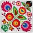 serwetki ludowe kwiaty maki 33 cm 20 szt
