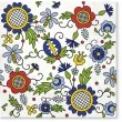 serwetki ludowe kwiaty paw 33 cm 20 szt