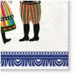 serwetki ludowe muzykanci paw 33 cm 20 szt
