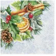 serwetki malowany swiateczny wieniec maki 33 cm 20 szt