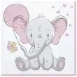 serwetki maly slonik z rozowym balonikiem maki 33 cm 20 szt