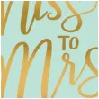 serwetki mint to be from miss to mrs mietowe amscan 33 x 33 cm 16 szt