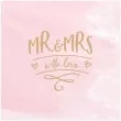 serwetki mr mrs rozowe partydeco 33 cm 20 szt