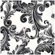 serwetki ornament czarny paw 33 cm 20 szt