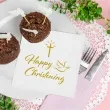 serwetki papierowe happy christening bialy godan 33 cm 20 szt