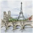 serwetki paryz w akwarelach maki 33 cm 20 szt