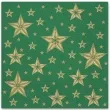 serwetki piekne gwiazdy zielony paw 33 cm 20 szt