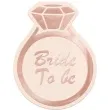 serwetki pierscionek bride to be rozowe zloto partypal 15 cm 10 szt