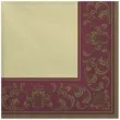 serwetki ramka roccoco bordowe maki 33 cm 20 szt