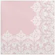 serwetki ramka z ornamentu rozowa maki 33 cm 20 szt