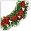 serwetki rondo wieniec z poinsencji biale paw 32 cm 12 szt