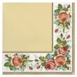 serwetki rozana ramka kremowe maki 33 cm 20 szt