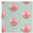 serwetki rozowe bombki na mietowym tle paw 33 cm 20 szt
