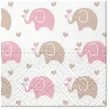 serwetki rozowe sloniki paw 33 cm 20 szt