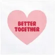 serwetki serce better together biale 33 cm 20 szt