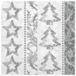 serwetki swiateczne srebrne gwiazdki i choinki maki 33 cm 20 szt