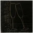 serwetki szampanski toast czarne 33 cm santex 20 szt