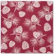 serwetki szyszki czerwone paw 33 cm 20 szt