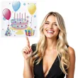serwetki urodzinowy tort i balony maki 33 cm 20 szt
