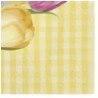 serwetki wielkanoc jajka i tulipany na zoltej kratce maki 33 cm 20 szt