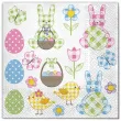serwetki wielkanoc pastelowe ozdoby maki 33 cm 20 szt