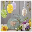 serwetki wielkanoc pisanki na wstazkach maki 33 cm 20 szt