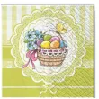 serwetki wielkanoc pisanki w koszykach maki 33 cm 20 szt