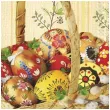 serwetki wielkanoc pisanki w koszyku maki 33 cm 20 szt
