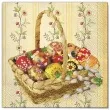 serwetki wielkanoc pisanki w koszyku maki 33 cm 20 szt