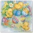 serwetki wielkanoc pisklaki na lace maki 33 cm 20 szt