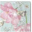 serwetki wielkanoc rozowe kwiaty i motyle maki 33 cm 20 szt