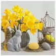 serwetki wielkanoc tulipany i gipsowy zajaczek maki 33 cm 20 szt