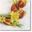 serwetki wielkanoc wieniec z tulipanow maki 33 cm 20 szt