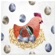 serwetki wielkanocne kura nioska paw 33 cm 20 szt