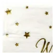 serwetki woo hoo hen do bialo zlote neviti 33 cm 16 szt