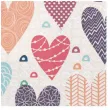 serwetki wzorzyste serduszka maki 33 cm 20 szt
