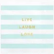 serwetki yummy live laugh love niebieski jasny partydeco 33 cm 20 szt