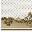 serwetki zlota ramka z siatka bezowe maki 33 cm 20 szt