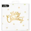 serwetki zlote merry christmas biale partypal 33cm 10 szt