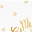 serwetki zlote merry christmas biale partypal 33cm 10 szt