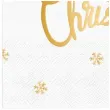serwetki zlote merry christmas biale partypal 33cm 10 szt