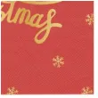 serwetki zlote merry christmas czerwone partypal 33cm 10 szt