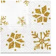serwetki zlote sniezynki biale paw 33 cm 20 szt